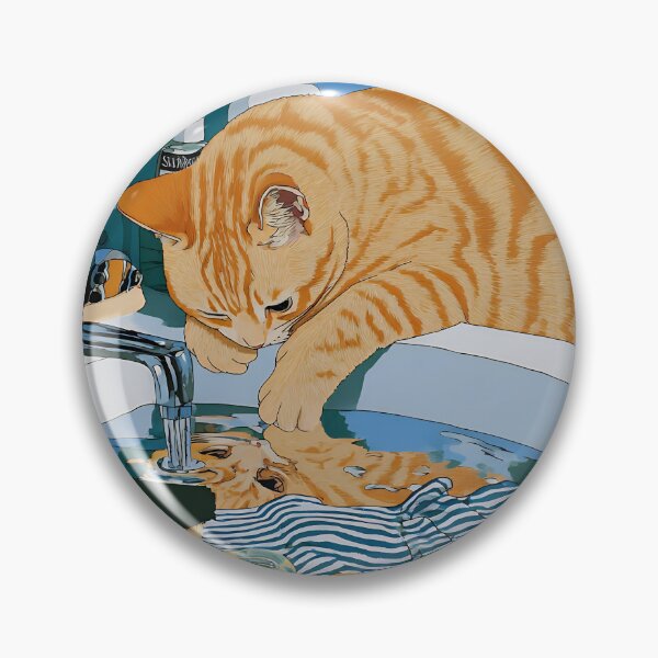 Item preview, Orange Cat Playing With Water designed and sold by Design Atlas.