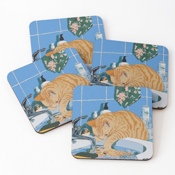 Item preview, Orange Cat Playing With Water designed and sold by Design Atlas.