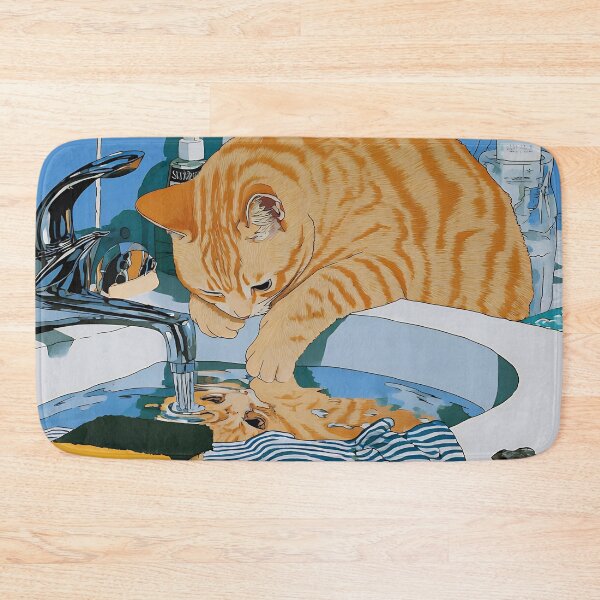 Item preview, Orange Cat Playing With Water designed and sold by Design Atlas.