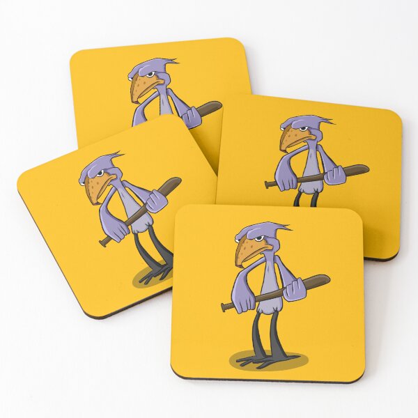Item preview, Grumpy Shoebill with Baseball Bat – Funny Bird Cartoon designed and sold by MechanicalART.