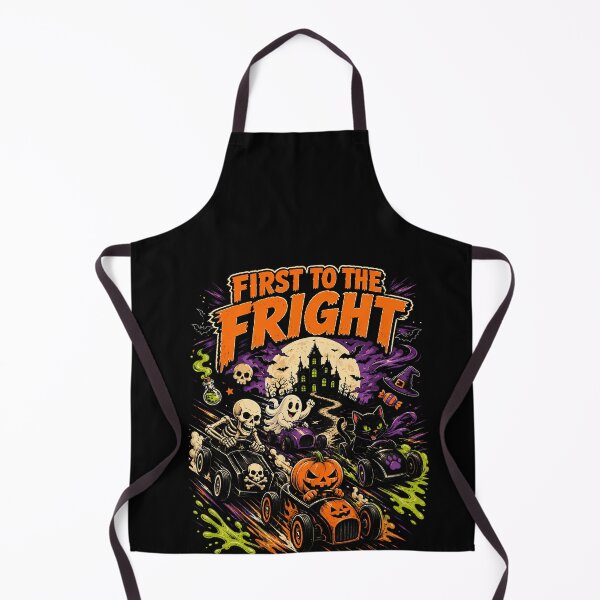 Item preview, Funny First To The Fright Halloween Hot Race Skeleton Art designed and sold by elderberry.