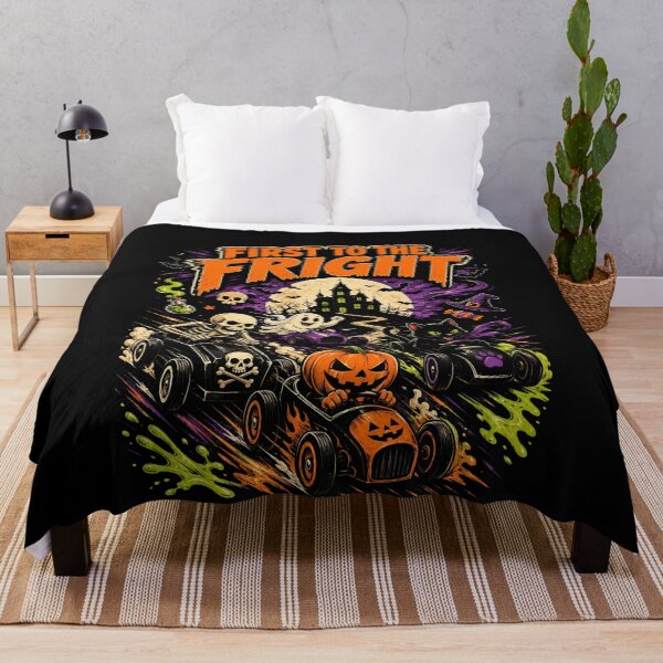 Item preview, Funny First To The Fright Halloween Hot Race Skeleton Art designed and sold by elderberry.