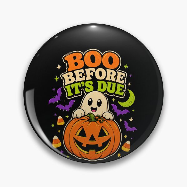 Item preview, Funny Boo Before Its Due Ghost Pumpkin School Deadline Pun Art designed and sold by elderberry.