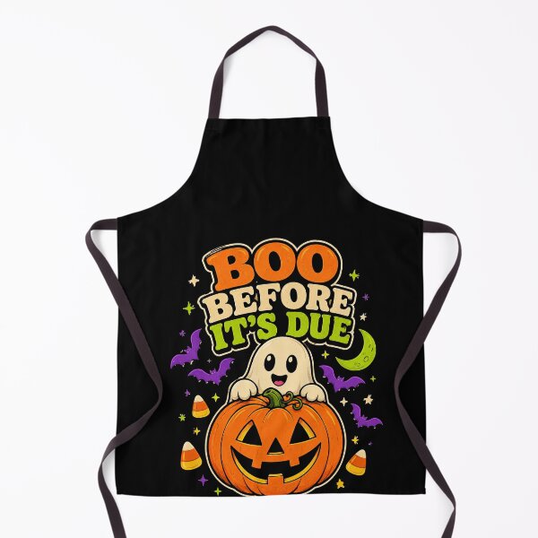 Item preview, Funny Boo Before Its Due Ghost Pumpkin School Deadline Pun Art designed and sold by elderberry.