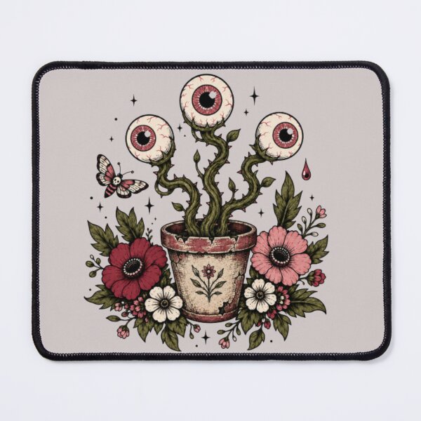 Item preview, Eyeball Flowers in a Chipped Vintage Pot designed and sold by darametzgerart.