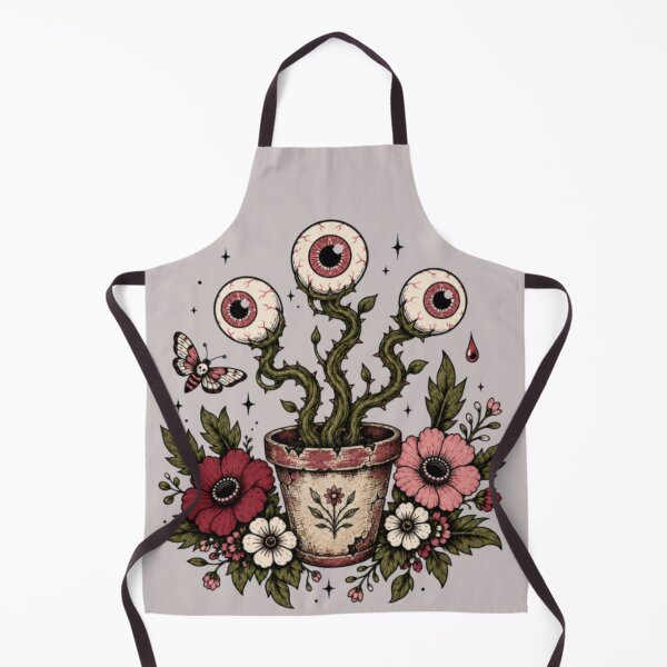 Item preview, Eyeball Flowers in a Chipped Vintage Pot designed and sold by darametzgerart.