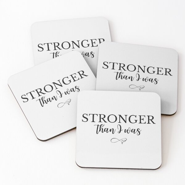 Item preview, Stronger Than I Was Motivational Quote Design designed and sold by MadeByMira.