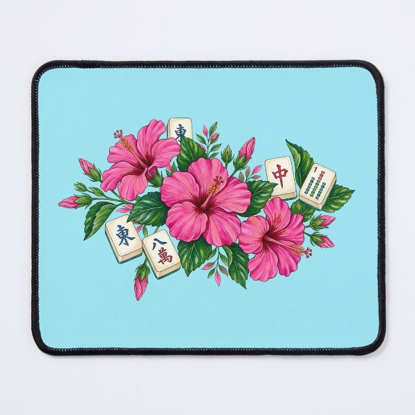 Item preview, MAHJONG TILES, HIBISCUS FLOWERS, GAME DAY, STRATEGY designed and sold by classic car craze.