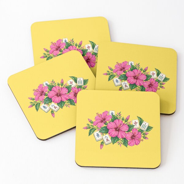 Item preview, MAHJONG TILES, HIBISCUS FLOWERS, GAME DAY, STRATEGY designed and sold by classic car craze.