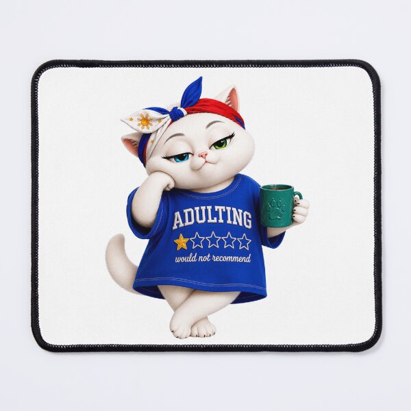 Item preview, Adulting not recommended cat designed and sold by SHARAMDARA.