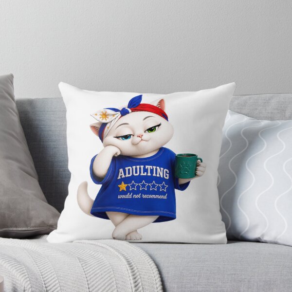 Item preview, Adulting not recommended cat designed and sold by SHARAMDARA.
