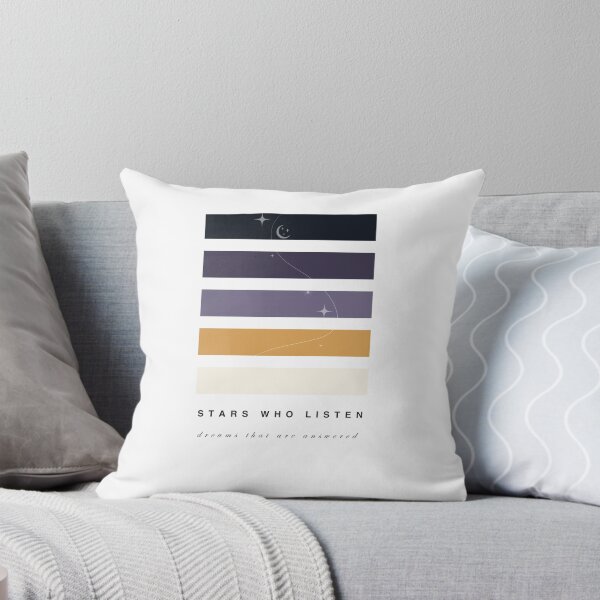 Item preview, ‘Stars who Listen, Dreams Answered’ Quote Romantasy Hue Palette Special Edition Graphic Artwork designed and sold by The Colourful Game.