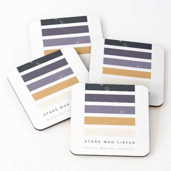Item preview, ‘Stars who Listen, Dreams Answered’ Quote Romantasy Hue Palette Special Edition Graphic Artwork designed and sold by The Colourful Game.