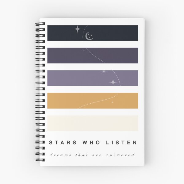Item preview, ‘Stars who Listen, Dreams Answered’ Quote Romantasy Hue Palette Special Edition Graphic Artwork designed and sold by The Colourful Game.