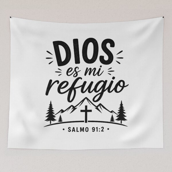 Item preview, God is my Refuge | Psalm 91:2 | Colorful Christian Phrase | Christian Faith Design designed and sold by MARSHORY.