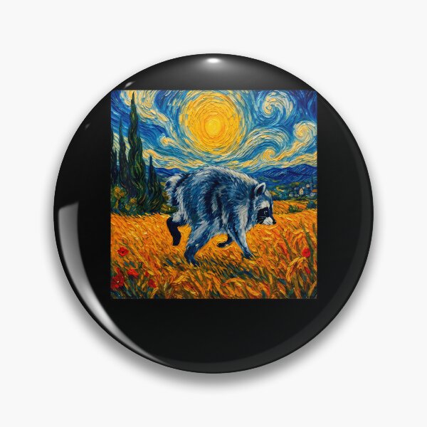 Item preview, Retro Jimothy Raccoon Starry Night Van Gogh Art Seattle Meme designed and sold by Apparel-Vortex.
