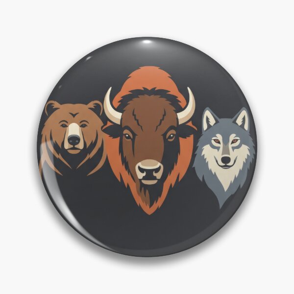 Item preview, Yellowstone Bison And Predators - Geyser Basin Flat Illustration designed and sold by ZUMERI.