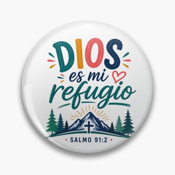 Item preview, God is my Refuge | Psalm 91:2 | Colorful Christian Phrase | Christian Faith Design designed and sold by MARSHORY.