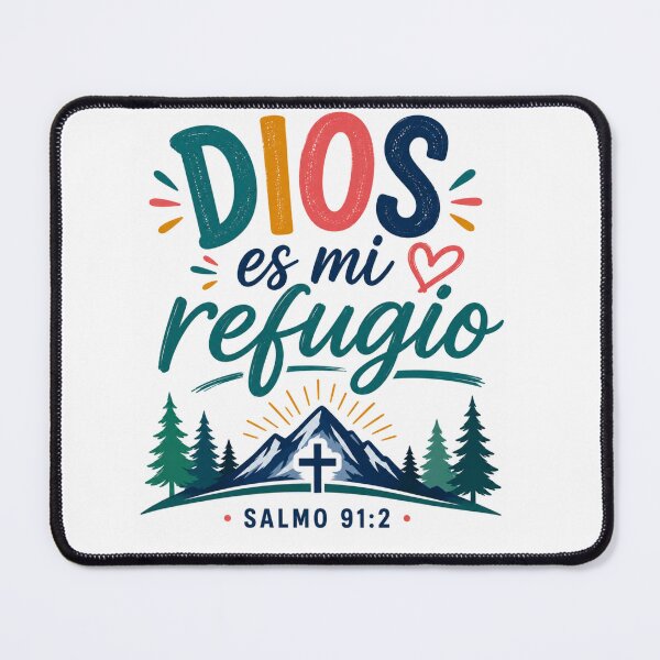 Item preview, God is my Refuge | Psalm 91:2 | Colorful Christian Phrase | Christian Faith Design designed and sold by MARSHORY.