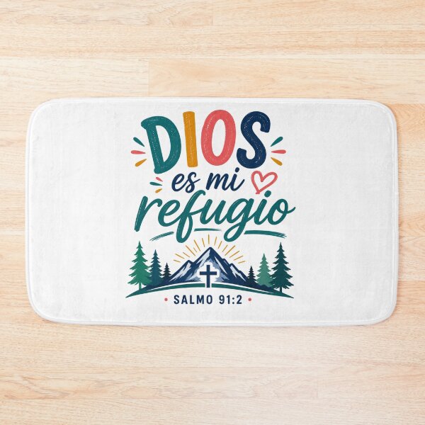 Item preview, God is my Refuge | Psalm 91:2 | Colorful Christian Phrase | Christian Faith Design designed and sold by MARSHORY.