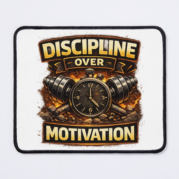 Item preview, Discipline Over Motivation – Gym Fitness Workout Motivation Shirt designed and sold by TeeMint5.
