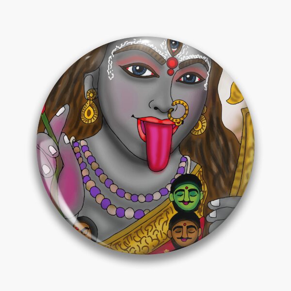 Item preview, Goddess Kalika Artwork | Divine Kali Maa Digital Painting Illustration designed and sold by Harshit_Digital_Arts.