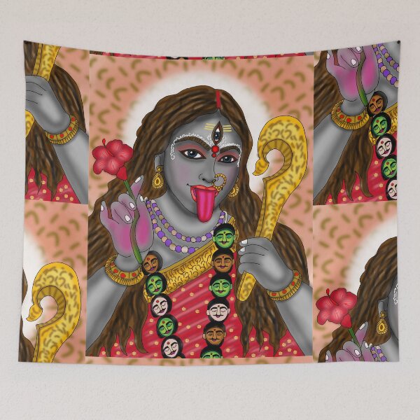 Item preview, Goddess Kalika Artwork | Divine Kali Maa Digital Painting Illustration designed and sold by Harshit_Digital_Arts.