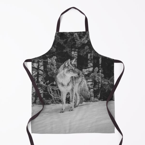 Item preview, Wild Coyote in Winter - B & W designed and sold by AlsknMommaBear2.