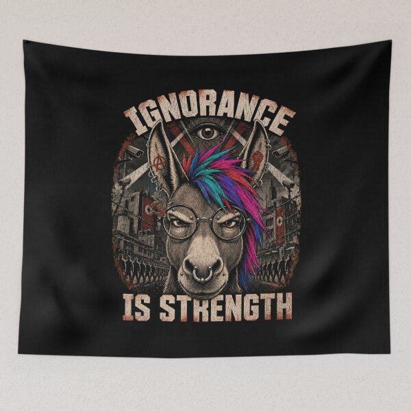 Item preview, Ignorance Is Strength | Dystopian Anti-Socialist Rebellion designed and sold by dwinburn.