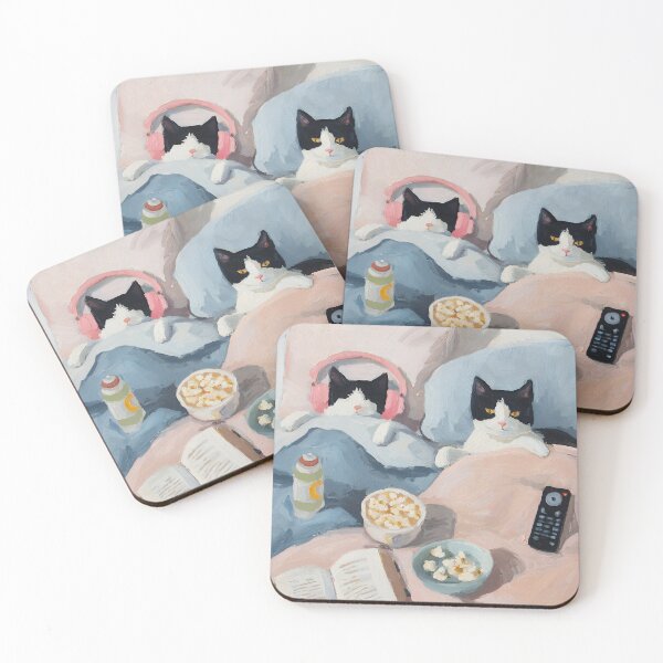 Item preview, Cat Couple Cozy Night In designed and sold by Design Atlas.