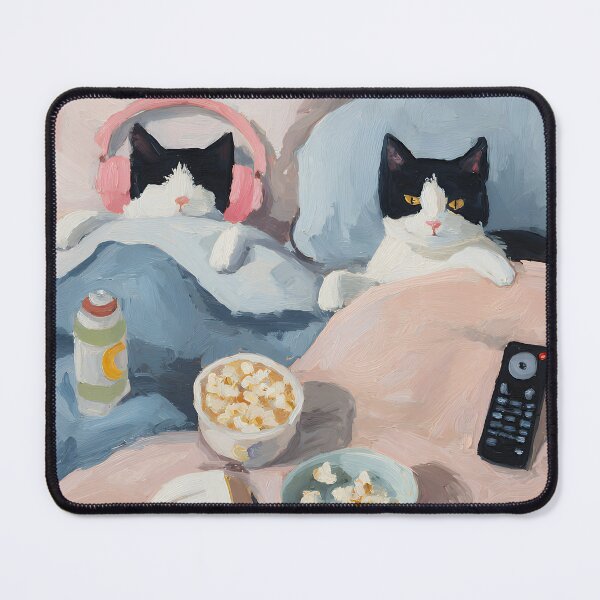 Item preview, Cat Couple Cozy Night In designed and sold by Design Atlas.