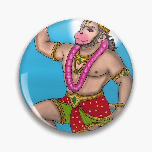 Item preview, Lord Hanuman Artwork | Powerful Hindu God Digital Painting Illustration designed and sold by Harshit_Digital_Arts.