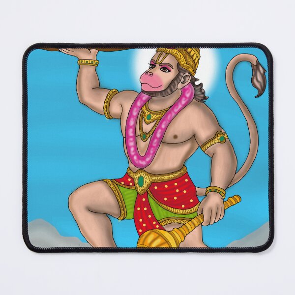 Item preview, Lord Hanuman Artwork | Powerful Hindu God Digital Painting Illustration designed and sold by Harshit_Digital_Arts.