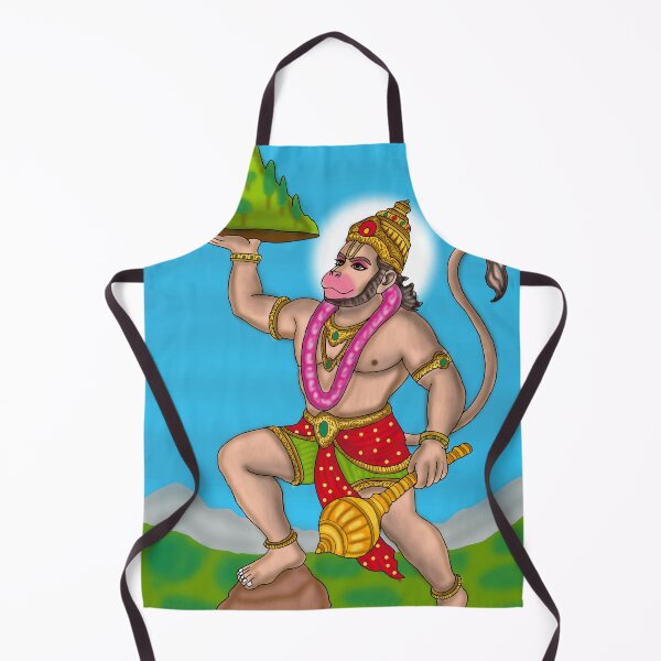 Item preview, Lord Hanuman Artwork | Powerful Hindu God Digital Painting Illustration designed and sold by Harshit_Digital_Arts.