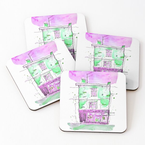 Item preview, Halloween Witch's Purple Magic Shop Front Watercolor designed and sold by Designs by Sara Felton.