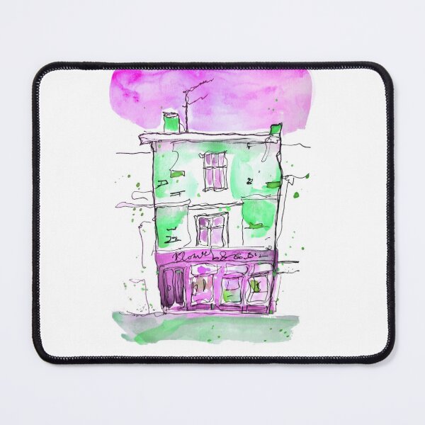 Item preview, Halloween Witch's Purple Magic Shop Front Watercolor designed and sold by Designs by Sara Felton.