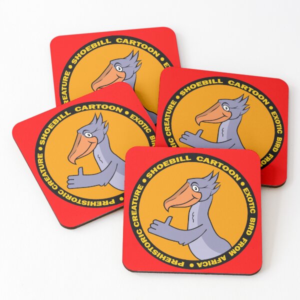 Item preview, Shoebill Cartoon Badge – Cute Exotic Bird Illustration designed and sold by MechanicalART.