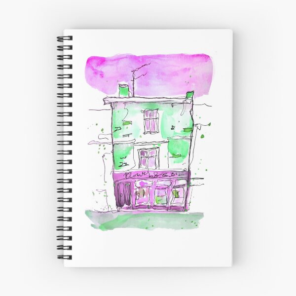 Item preview, Halloween Witch's Purple Magic Shop Front Watercolor designed and sold by Designs by Sara Felton.