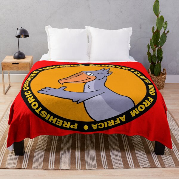 Item preview, Shoebill Cartoon Badge – Cute Exotic Bird Illustration designed and sold by MechanicalART.