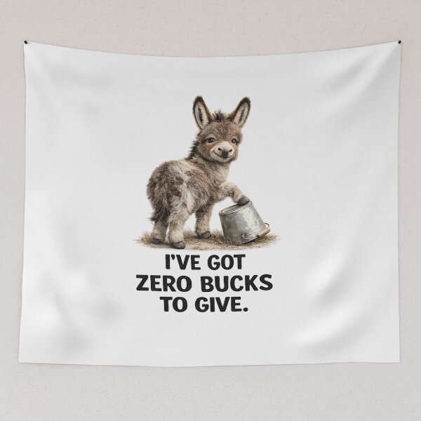 Item preview, Zero Bucks to Give Funny Mini Donkey designed and sold by HippyRikky.