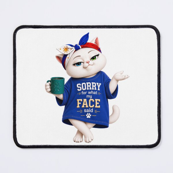 Item preview, Sorry for what my face said cat designed and sold by SHARAMDARA.