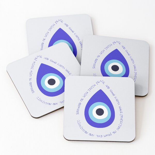 Item preview, Evil Eye Mantra for Truth and Peace - Dark Blue Eye designed and sold by TheThankfulTyne.