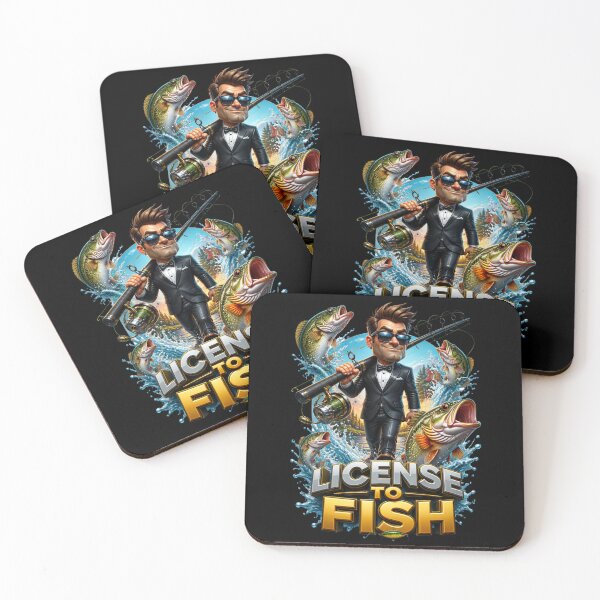 Item preview, License To Fish Funny Fishing Quote designed and sold by FunToonGallery.
