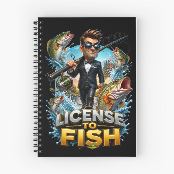 Item preview, License To Fish Funny Fishing Quote designed and sold by FunToonGallery.