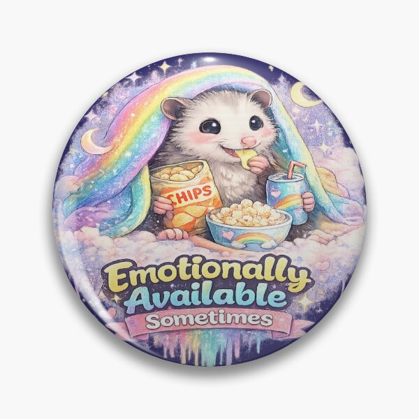 Item preview, Emotionally Available Bunny Sticker | Cute Kawaii Rabbit Eating Chips | Funny Cozy Animal Meme Gift designed and sold by ArtByTripti.