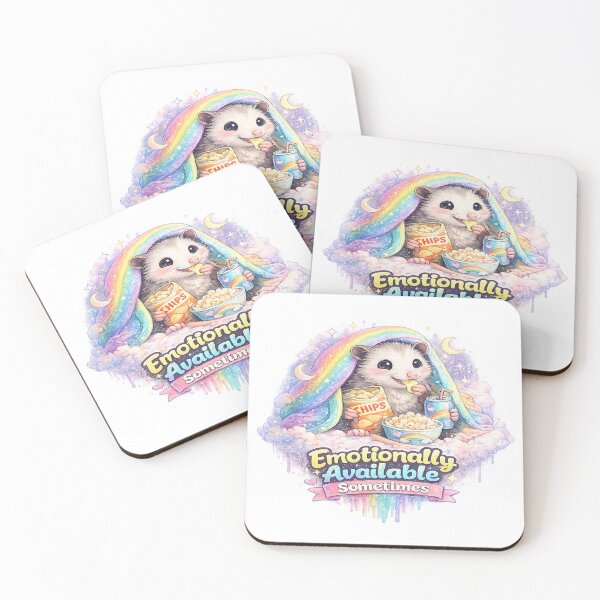 Item preview, Emotionally Available Bunny Sticker | Cute Kawaii Rabbit Eating Chips | Funny Cozy Animal Meme Gift designed and sold by ArtByTripti.