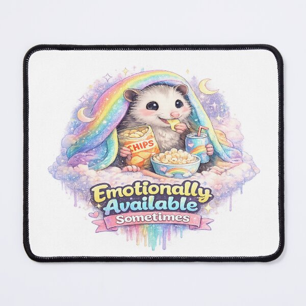 Item preview, Emotionally Available Bunny Sticker | Cute Kawaii Rabbit Eating Chips | Funny Cozy Animal Meme Gift designed and sold by ArtByTripti.