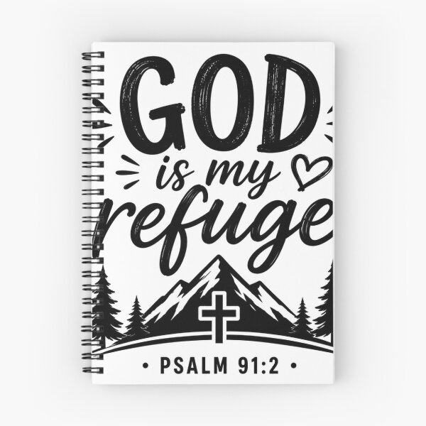 Item preview, God Is My Refuge | Psalm 91:2 | Christian Inspirational Quote | Colorful Faith Design designed and sold by MARSHORY.