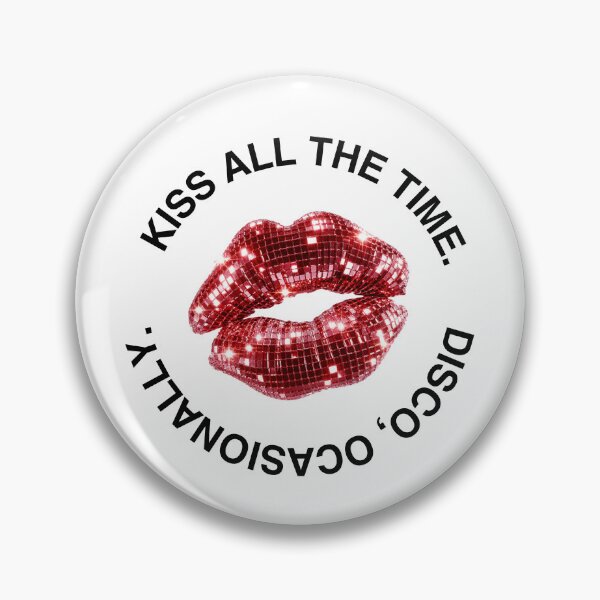 Item preview, Disco Lips Fan Art Inspired by Kiss All the Time | Disco Mirror Lips Sticker designed and sold by stargazer_.