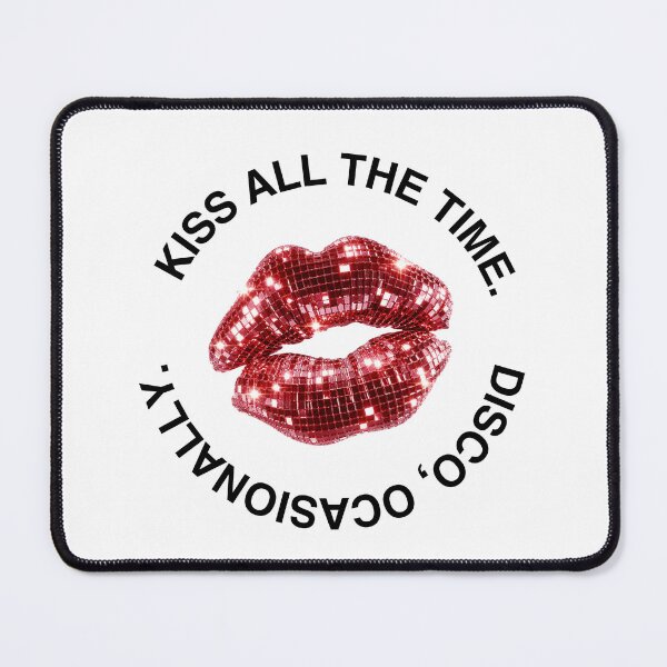 Item preview, Disco Lips Fan Art Inspired by Kiss All the Time | Disco Mirror Lips Sticker designed and sold by stargazer_.